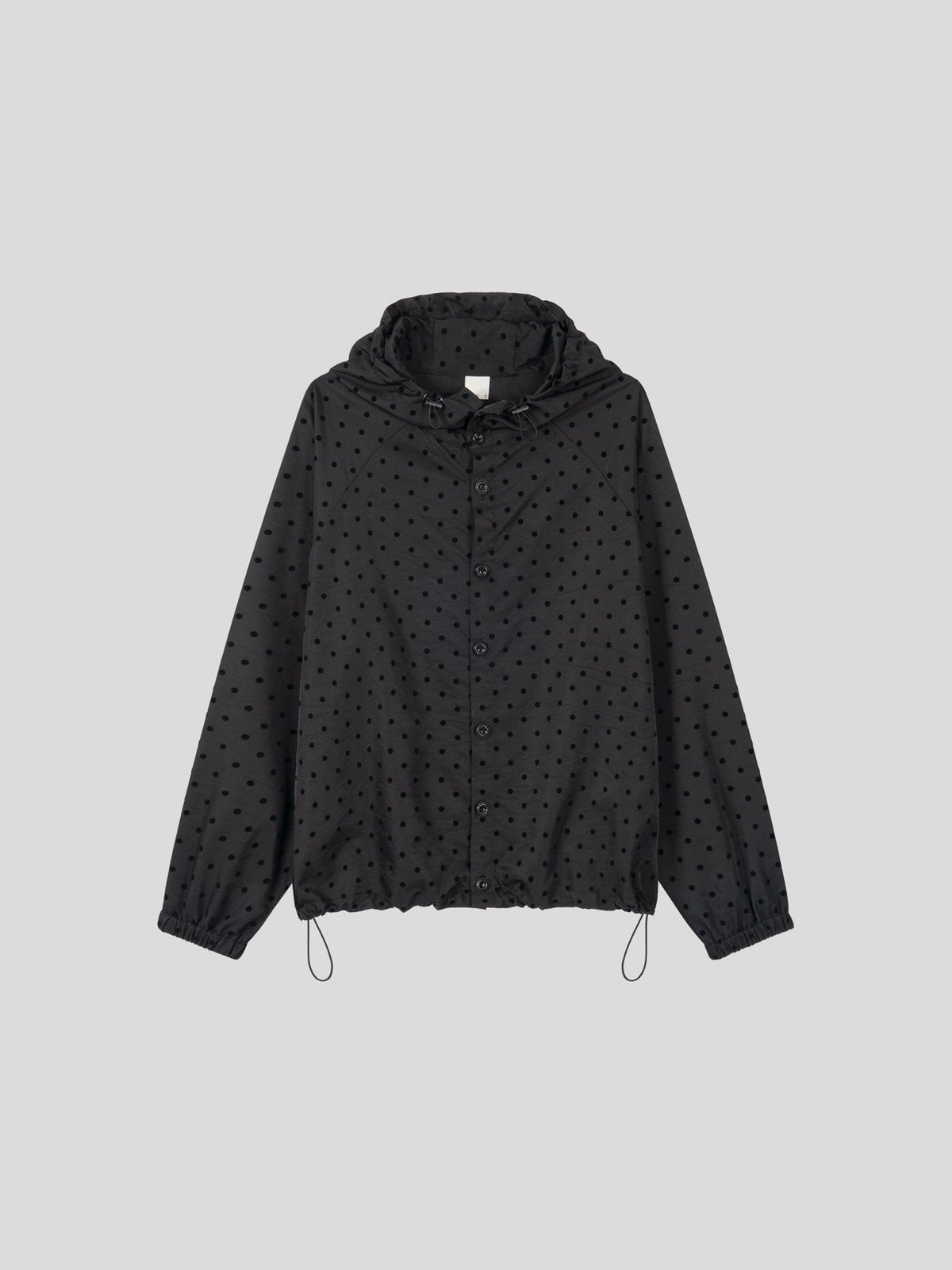 MAGNOLIA Dot Print Hooded Coach Jacket(OLIVE,WINE,BLACK) 商品画像3/11