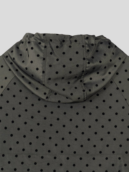 MAGNOLIA Dot Print Hooded Coach Jacket(OLIVE,WINE,BLACK) 商品画像7/11