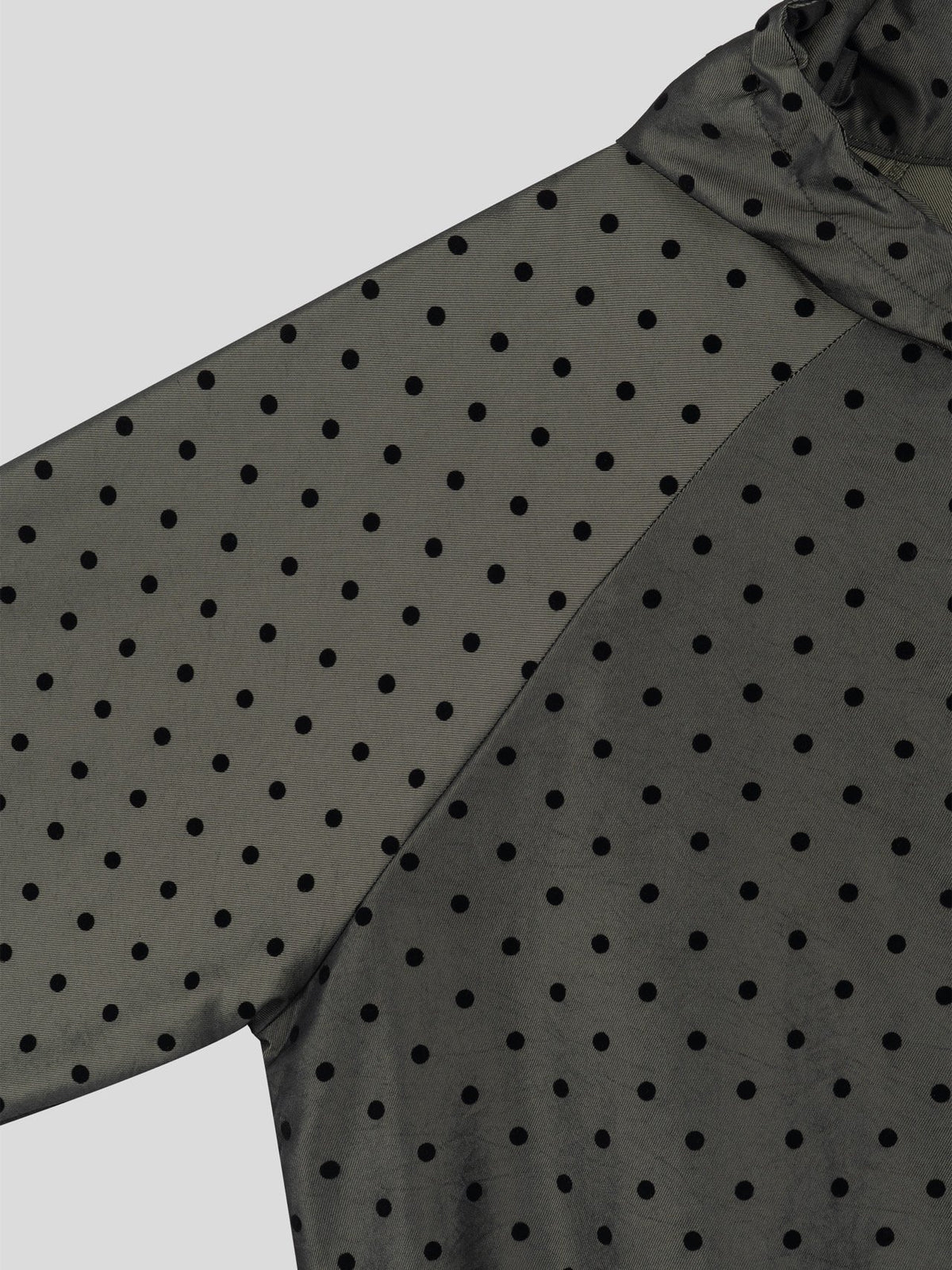 MAGNOLIA Dot Print Hooded Coach Jacket(OLIVE,WINE,BLACK) 商品画像10/11