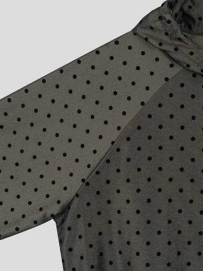 MAGNOLIA Dot Print Hooded Coach Jacket(OLIVE,WINE,BLACK) 商品画像10/11