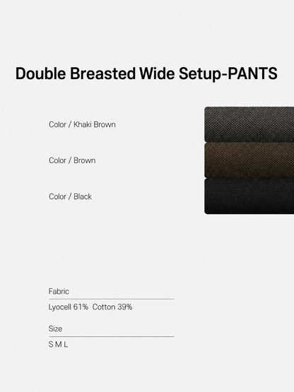 MAGNOLIA Double Breasted Wide Setup(KHAKI BROWN,BROWN,BLACK) 商品画像13/35