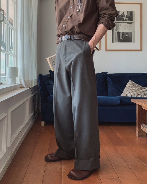 MAGNOLIA Double Breasted Wide Setup(KHAKI BROWN,BROWN,BLACK) 商品画像25/35