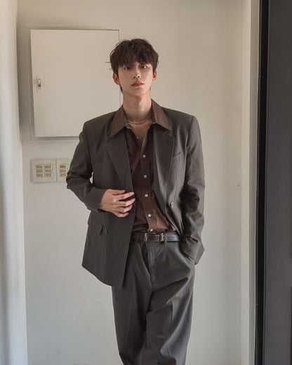 MAGNOLIA Double Breasted Wide Setup(KHAKI BROWN,BROWN,BLACK) 商品画像31/35