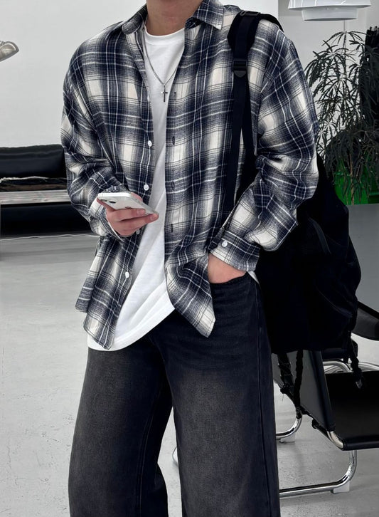 MAGNOLIA Dust Check Shirt(NAVY,L/NAVY,BEIGE,BROWN,BLACK) 商品画像2/21