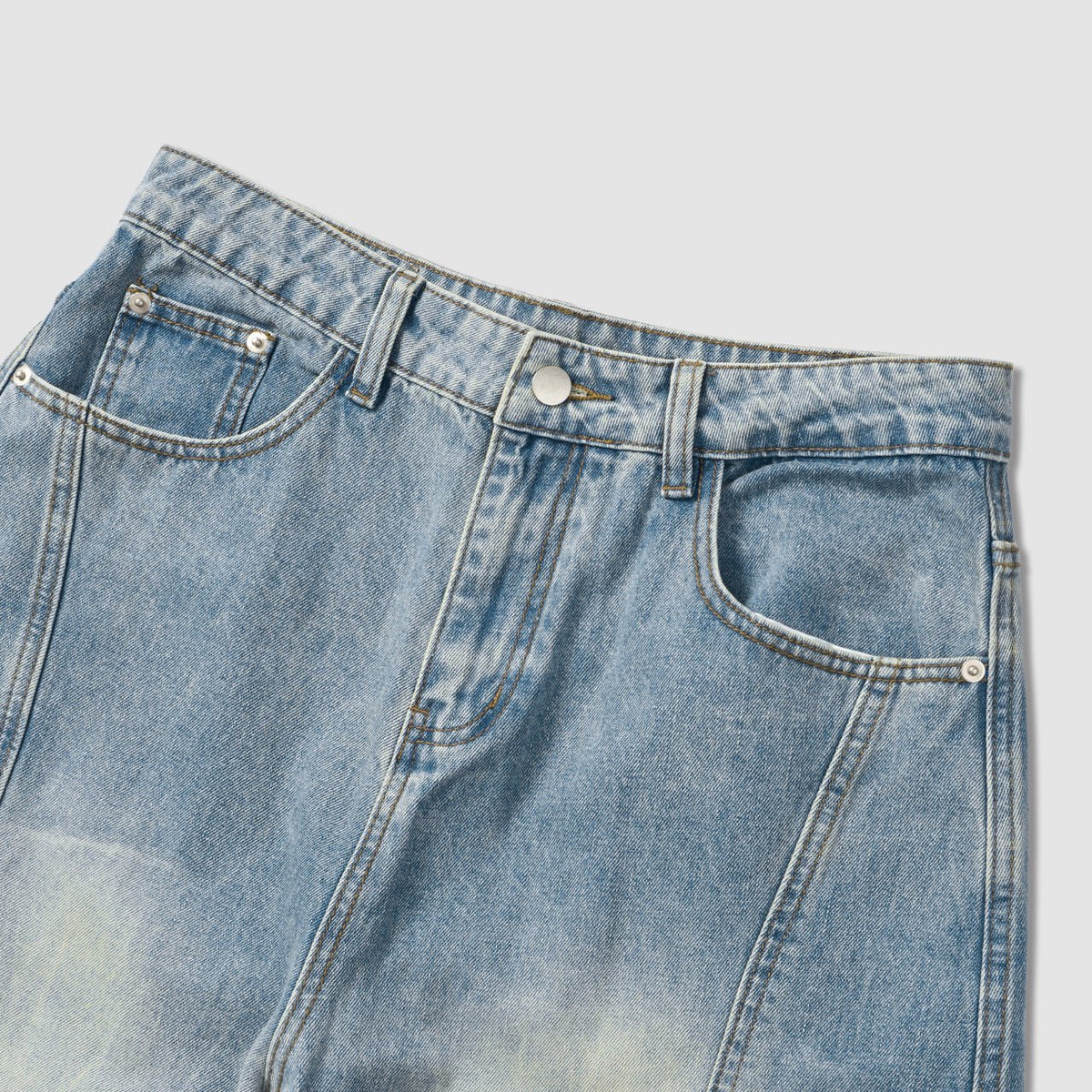 MAGNOLIA Edit Curved Cargo Denim Pants(LIGHT BLUE) 商品画像3/10