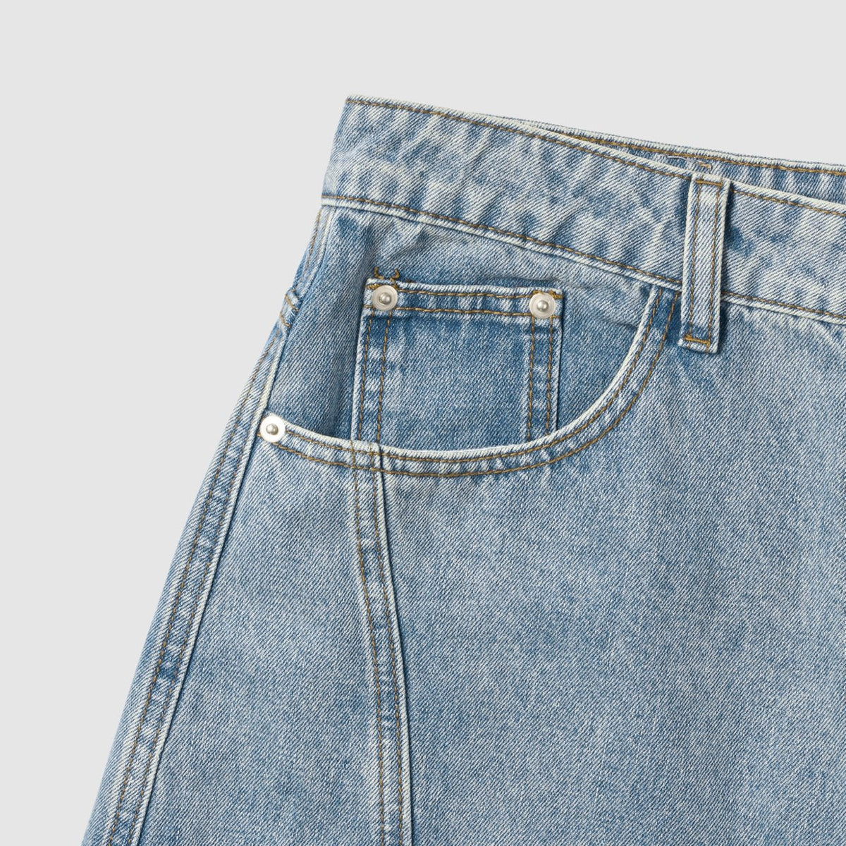 MAGNOLIA Edit Curved Cargo Denim Pants(LIGHT BLUE) 商品画像4/10