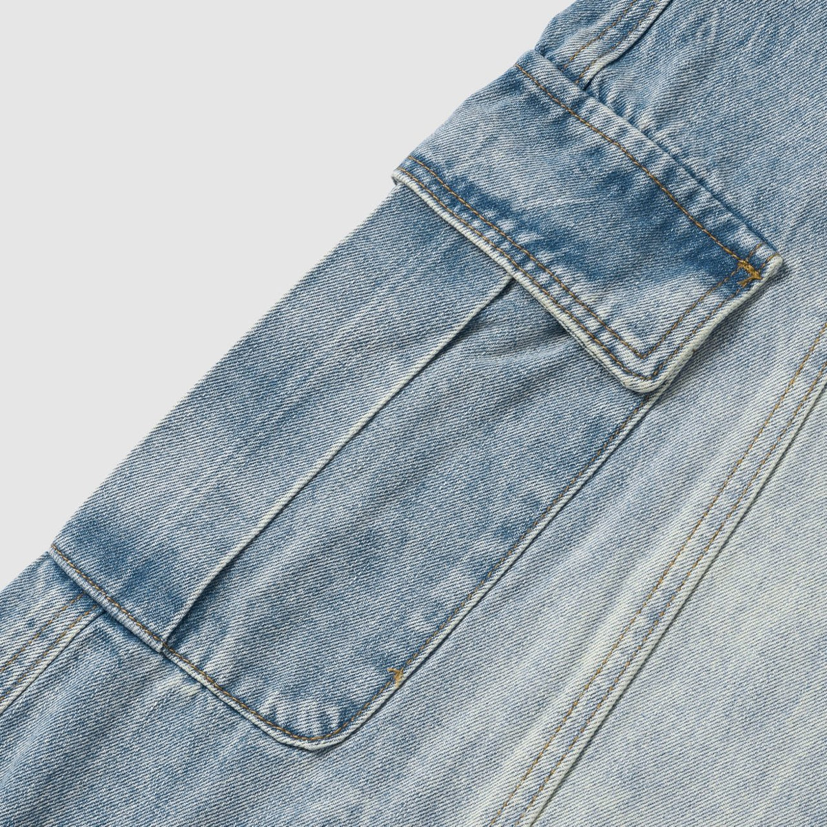 MAGNOLIA Edit Curved Cargo Denim Pants(LIGHT BLUE) 商品画像6/10