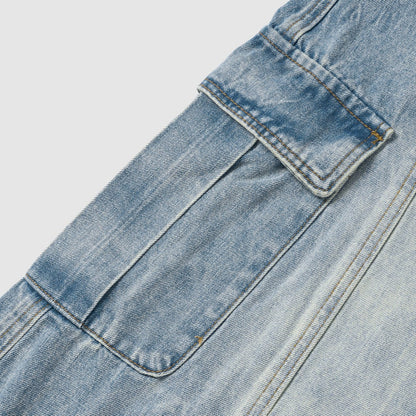 MAGNOLIA Edit Curved Cargo Denim Pants(LIGHT BLUE) 商品画像6/10
