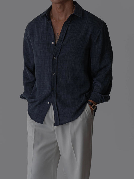 MAGNOLIA Elric Soft Check Shirt(BLACK,BLUE,BROWN) 商品画像2/14