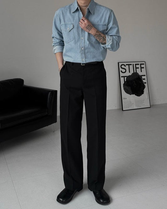 MAGNOLIA Eren Western Denim Shirt(MEDIUM BLUE,LIGHT BLUE) 商品画像5/18
