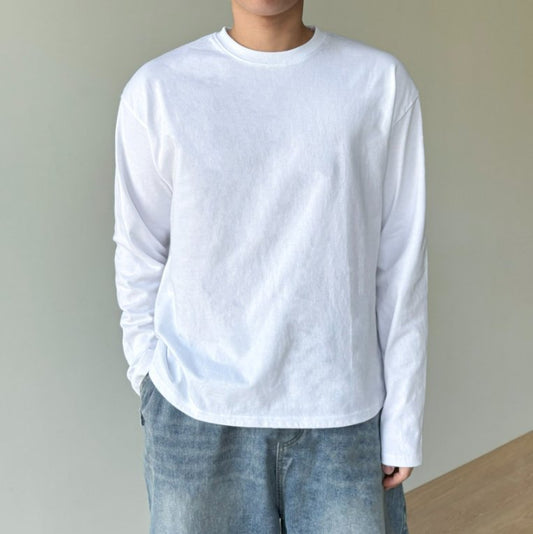 MAGNOLIA Essential Crew Neck Long Sleeve Tee(BLACK,GRAY,BLUE) 商品画像1/23