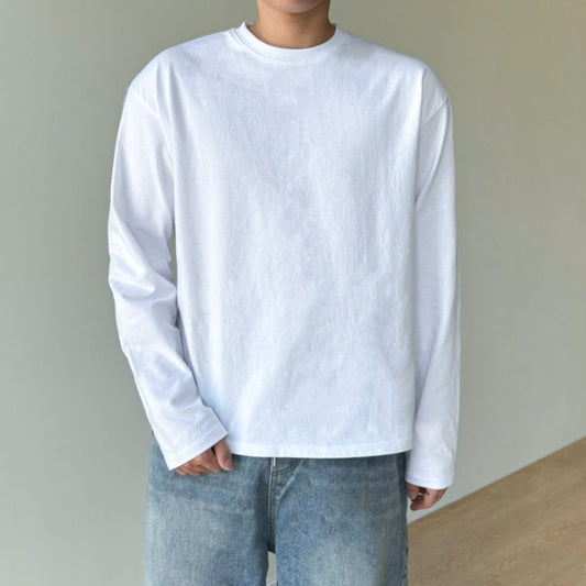 MAGNOLIA Essential Crew Neck Long Sleeve Tee(BLACK,GRAY,BLUE) 商品画像2/23