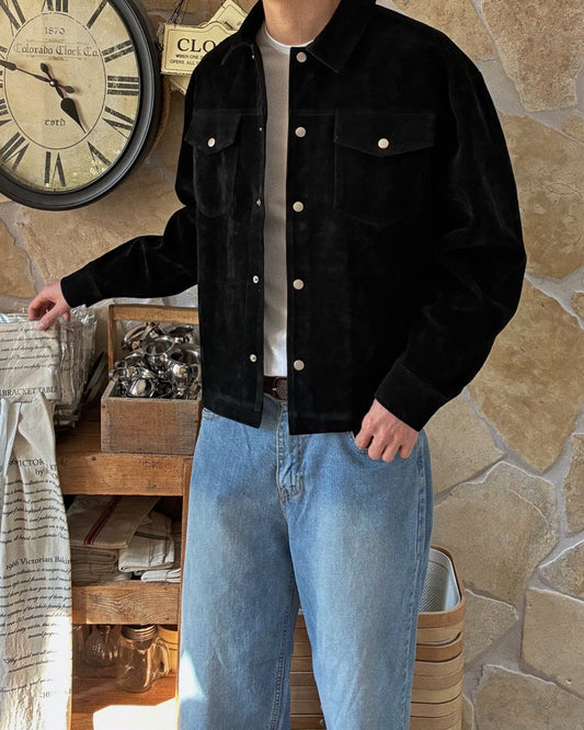 MAGNOLIA Even Suede Cropped Jacket(BLACK,BROWN,CAMEL) 商品画像2/13