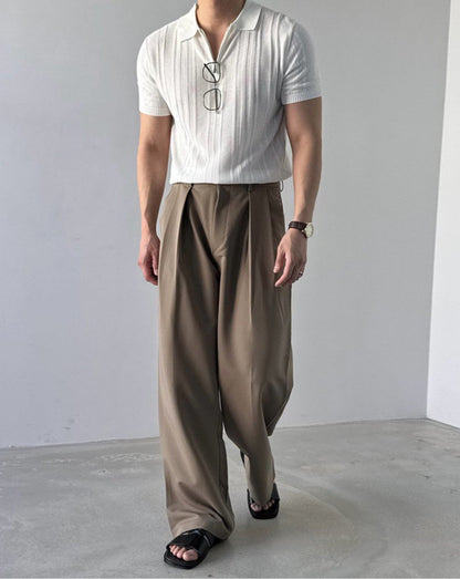 MAGNOLIA Fair Wide Slacks(BLACK,CHARCOAL,BEIGE) 商品画像8/24