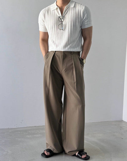 MAGNOLIA Fair Wide Slacks(BLACK,CHARCOAL,BEIGE) 商品画像9/24