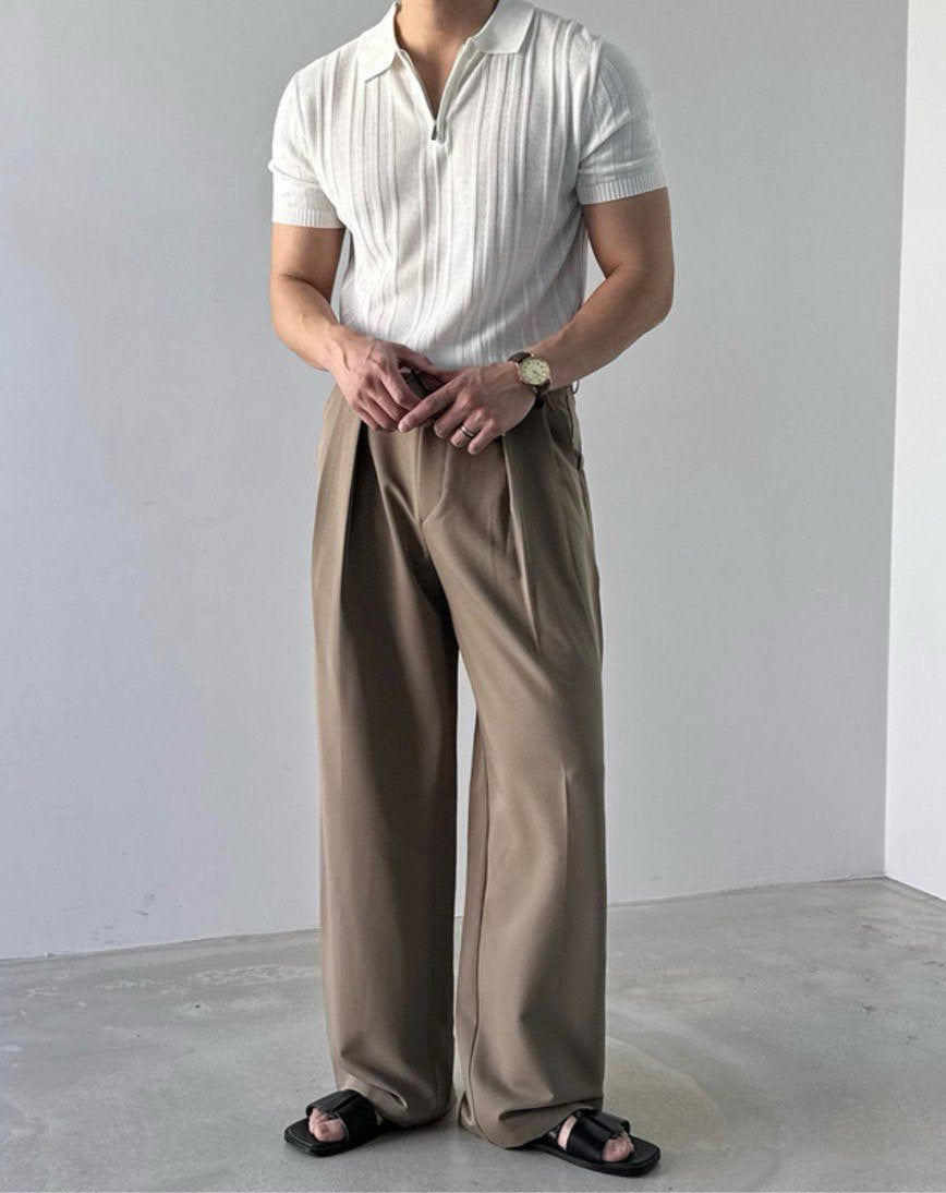 MAGNOLIA Fair Wide Slacks(BLACK,CHARCOAL,BEIGE) 商品画像13/24