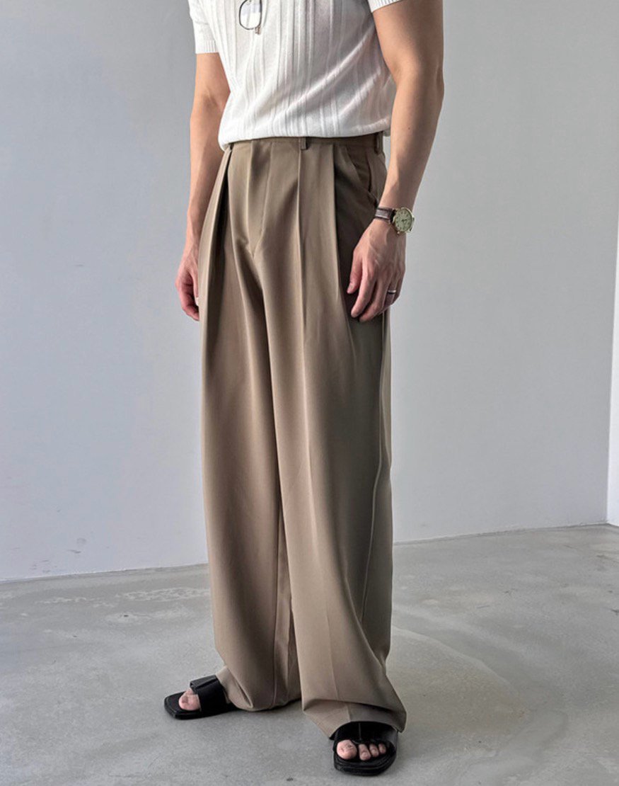 MAGNOLIA Fair Wide Slacks(BLACK,CHARCOAL,BEIGE) 商品画像15/24