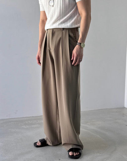 MAGNOLIA Fair Wide Slacks(BLACK,CHARCOAL,BEIGE) 商品画像15/24