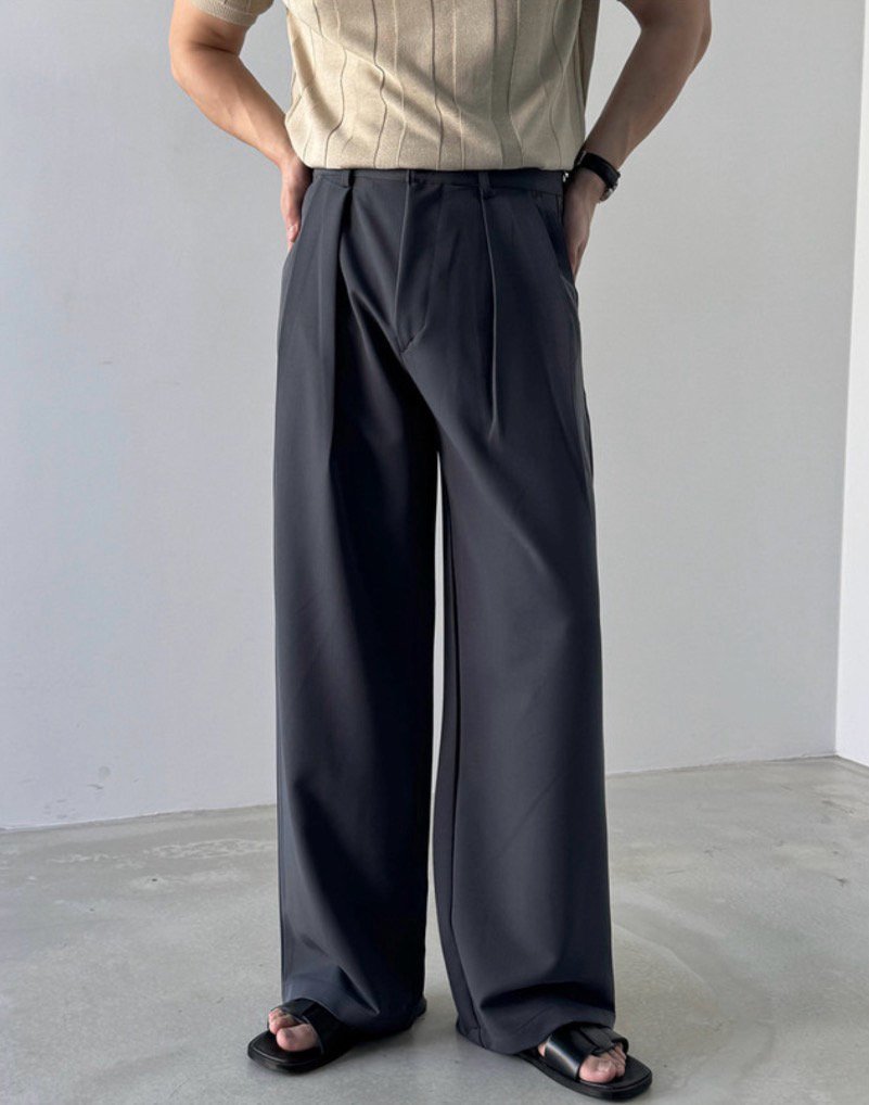MAGNOLIA Fair Wide Slacks(BLACK,CHARCOAL,BEIGE) 商品画像17/24