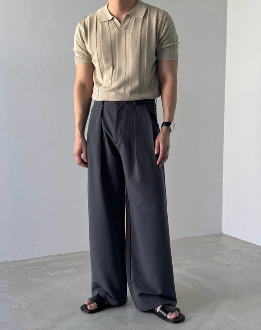 MAGNOLIA Fair Wide Slacks(BLACK,CHARCOAL,BEIGE) 商品画像19/24