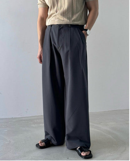 MAGNOLIA Fair Wide Slacks(BLACK,CHARCOAL,BEIGE) 商品画像21/24