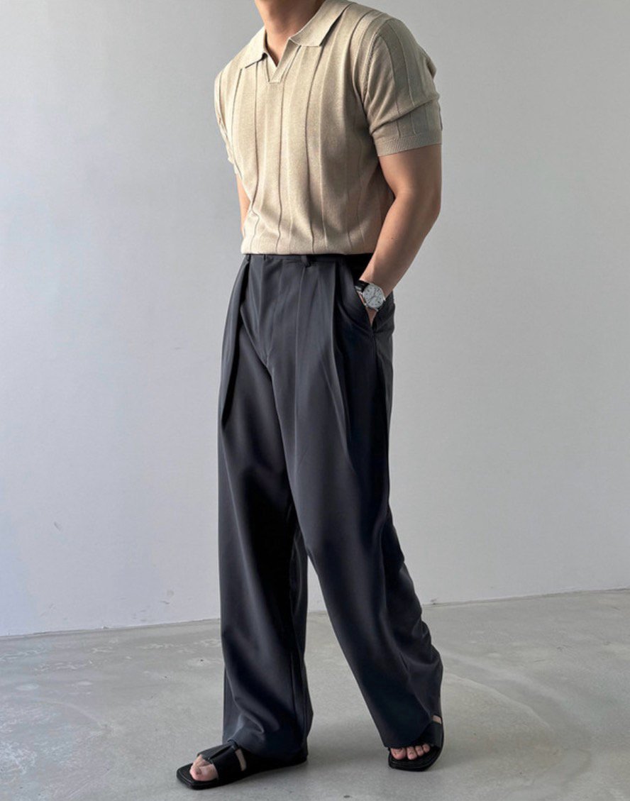 MAGNOLIA Fair Wide Slacks(BLACK,CHARCOAL,BEIGE) 商品画像23/24