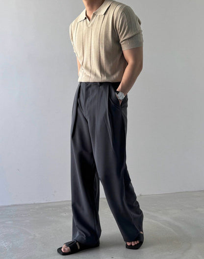 MAGNOLIA Fair Wide Slacks(BLACK,CHARCOAL,BEIGE) 商品画像23/24