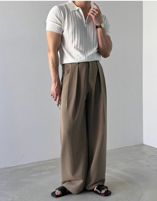 MAGNOLIA Fair Wide Slacks(BLACK,CHARCOAL,BEIGE) 商品画像5/19