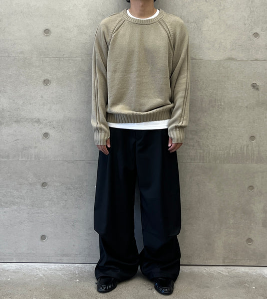 MAGNOLIA Fingerhole Raglan Knit(IVORY,GRAY,BEIGE,BLACK) 商品画像3/16