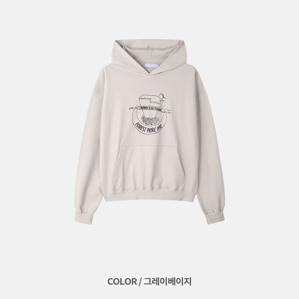 MAGNOLIA Forest Picnic Hoodie(GRAY BEIGE,BURGUNDY,CHARCOAL) 商品画像2/11