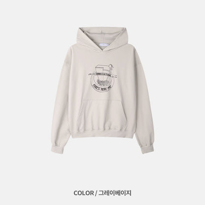 MAGNOLIA Forest Picnic Hoodie(GRAY BEIGE,BURGUNDY,CHARCOAL) 商品画像2/11