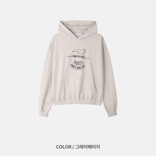 MAGNOLIA Forest Picnic Hoodie(GRAY BEIGE,BURGUNDY,CHARCOAL) 商品画像2/11