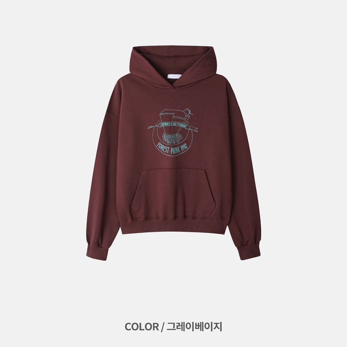 MAGNOLIA Forest Picnic Hoodie(GRAY BEIGE,BURGUNDY,CHARCOAL) 商品画像3/11