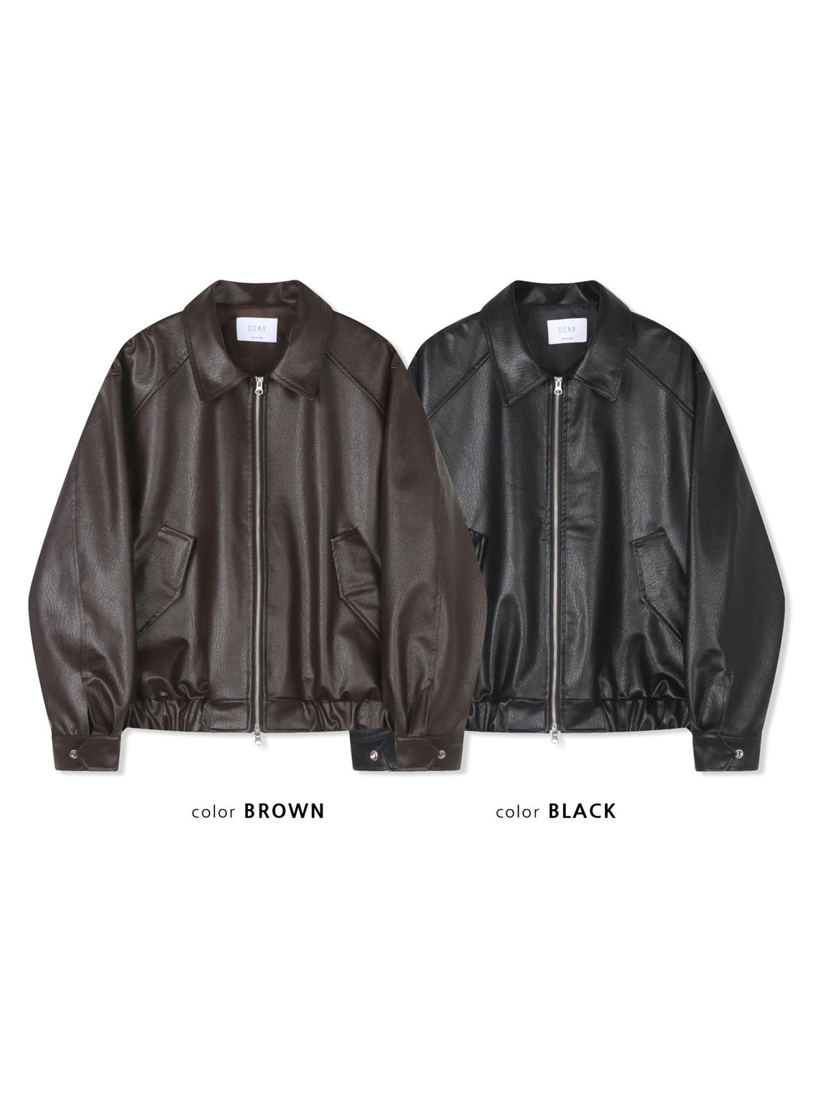 MAGNOLIA Fresh Faux Leather Jacket(BLACK, BROWN) 商品画像1/13