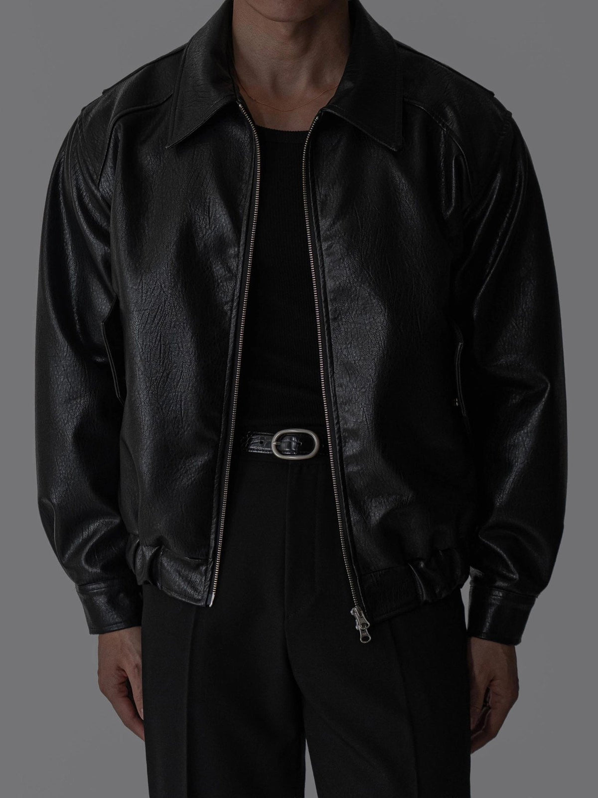 MAGNOLIA Fresh Faux Leather Jacket(BLACK, BROWN) 商品画像3/13