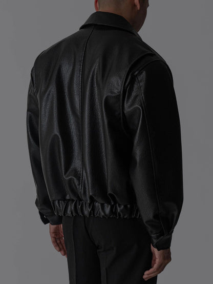 MAGNOLIA Fresh Faux Leather Jacket(BLACK, BROWN) 商品画像6/13