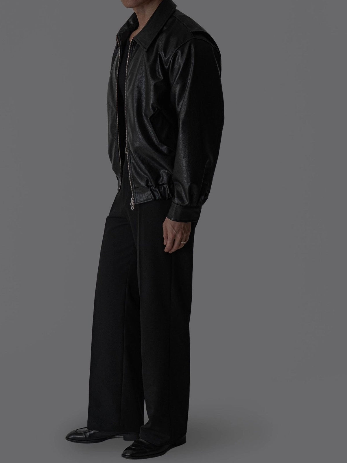 MAGNOLIA Fresh Faux Leather Jacket(BLACK, BROWN) 商品画像13/13