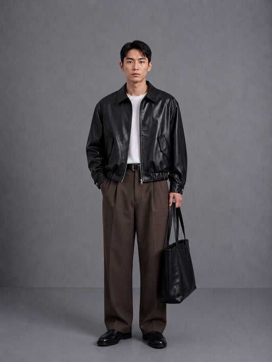 MAGNOLIA Fresh Faux Leather Jacket(BLACK,BROWN) 商品画像2/20