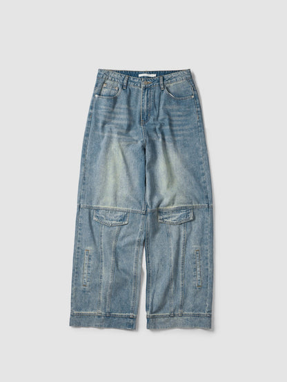 MAGNOLIA Front Pocket Wide Denim Pants(FADE BLUE) 商品画像1/9