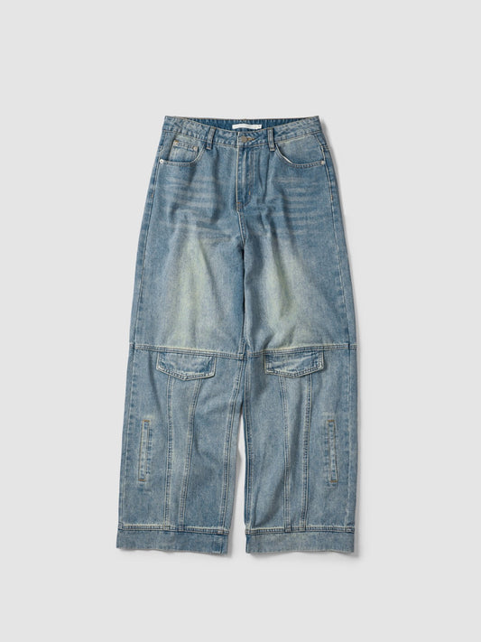 MAGNOLIA Front Pocket Wide Denim Pants(FADE BLUE) 商品画像1/9