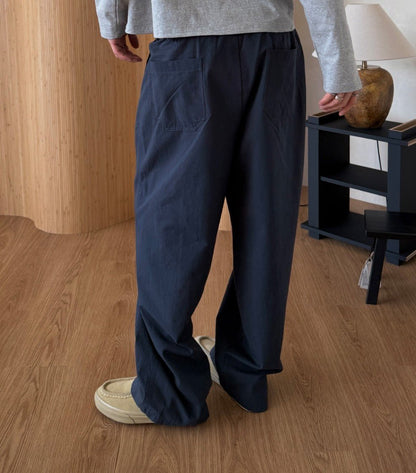 MAGNOLIA Gabardine D-Ring Wide Pants(BLACK,NAVY,BLUE,MOCHA,LIGHT BEIGE) 商品画像16/19