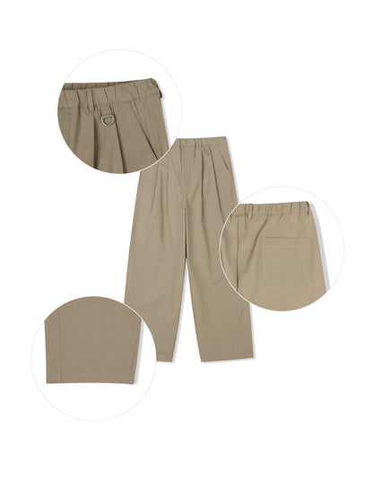 MAGNOLIA Gabardine D-Ring Wide Pants(BLACK,NAVY,BLUE,MOCHA,LIGHT BEIGE) 商品画像17/19