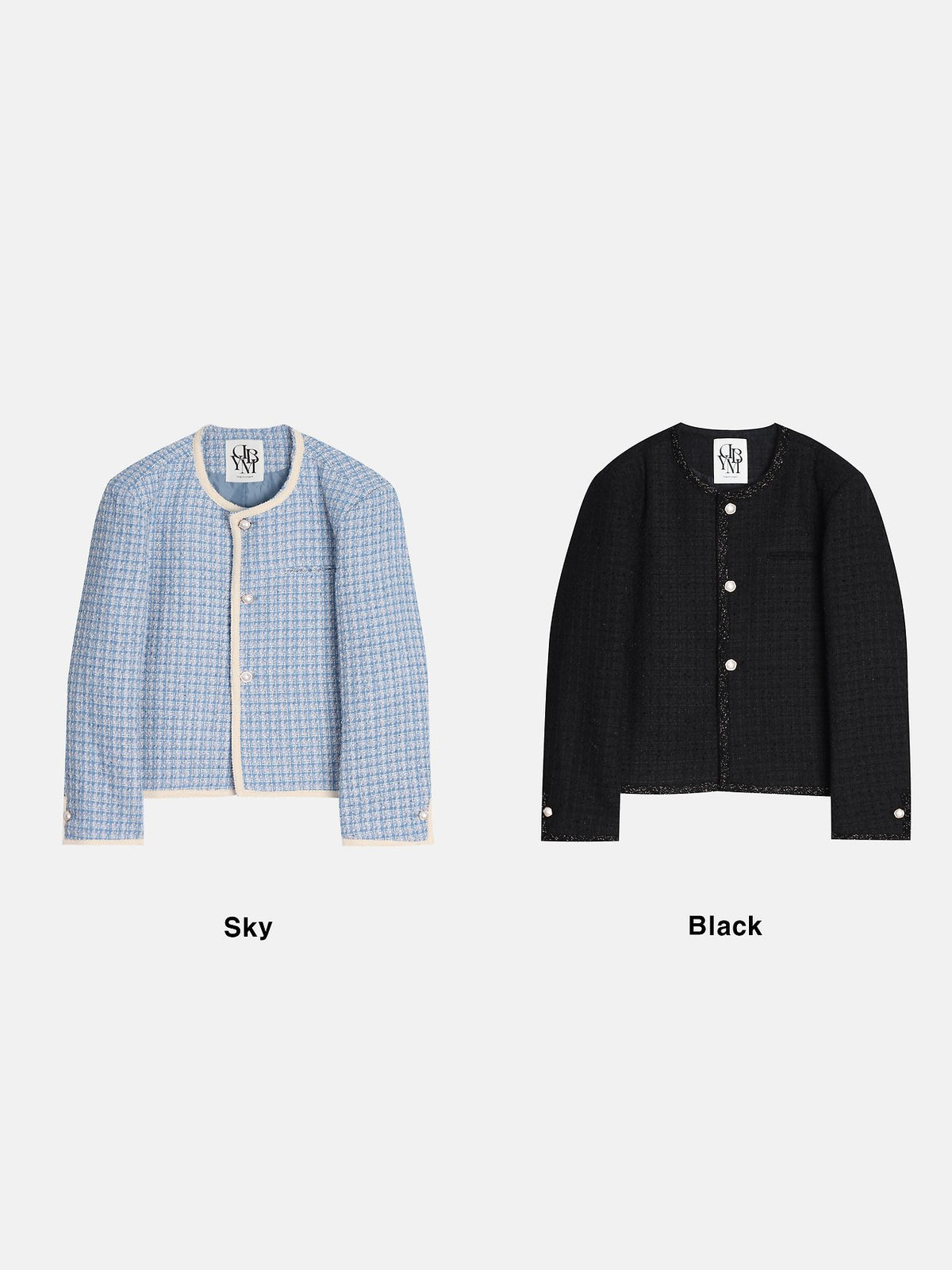 MAGNOLIA Giselle Tweed Jacket(SKY,BLACK) 商品画像1/1
