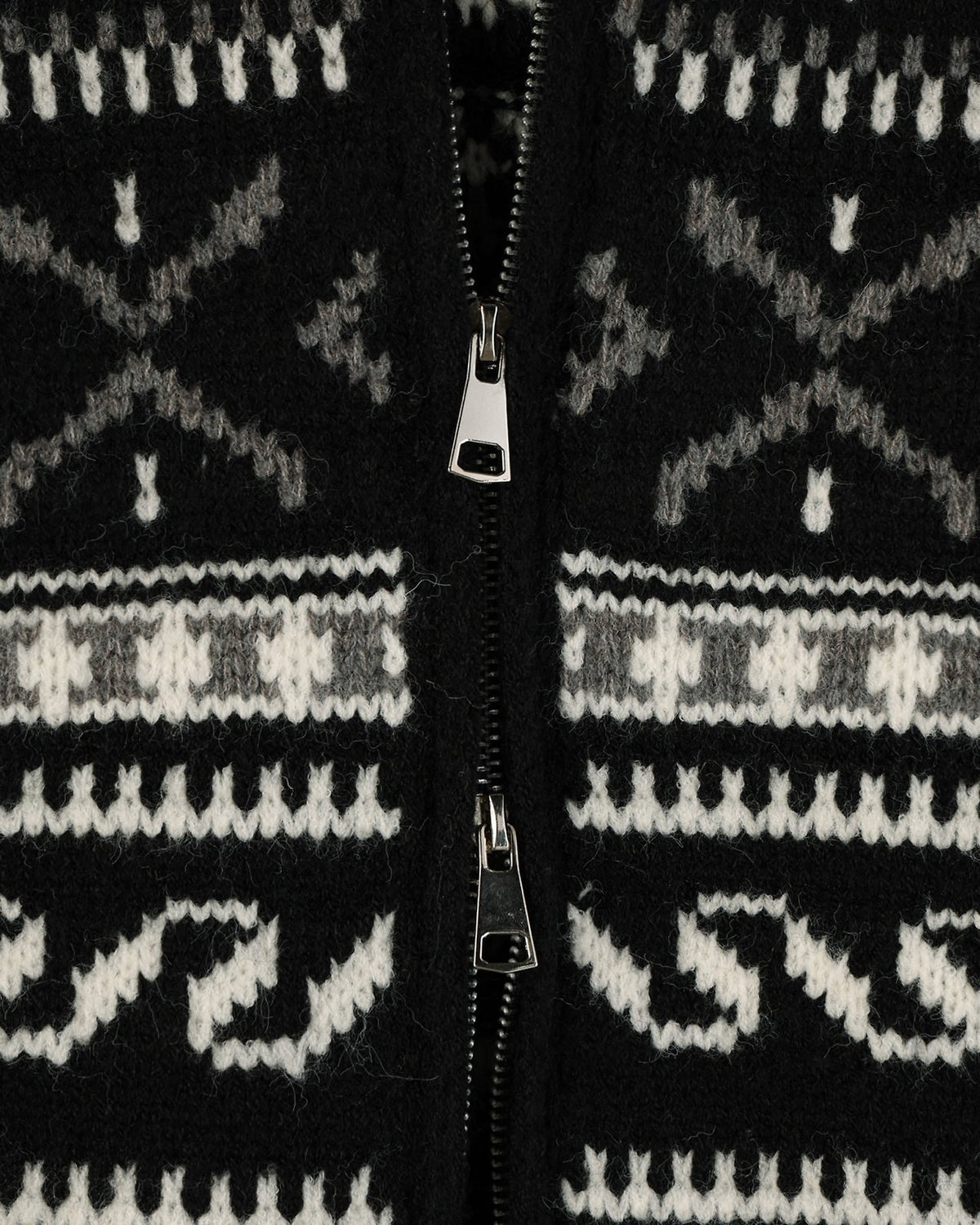MAGNOLIA Glacier Fur Knit Hood Zip-Up(GRAY,BLACK) 商品画像6/10