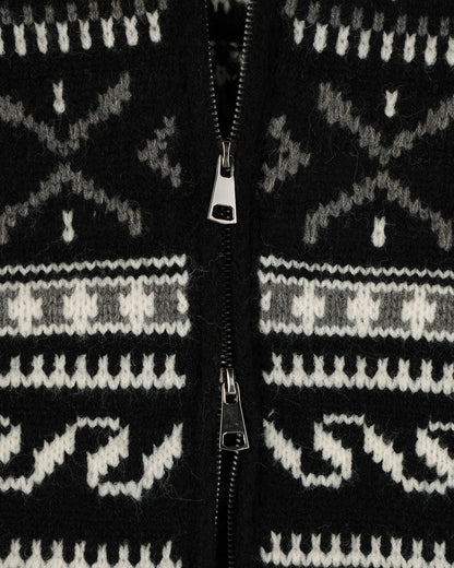 MAGNOLIA Glacier Fur Knit Hood Zip-Up(GRAY,BLACK) 商品画像6/10