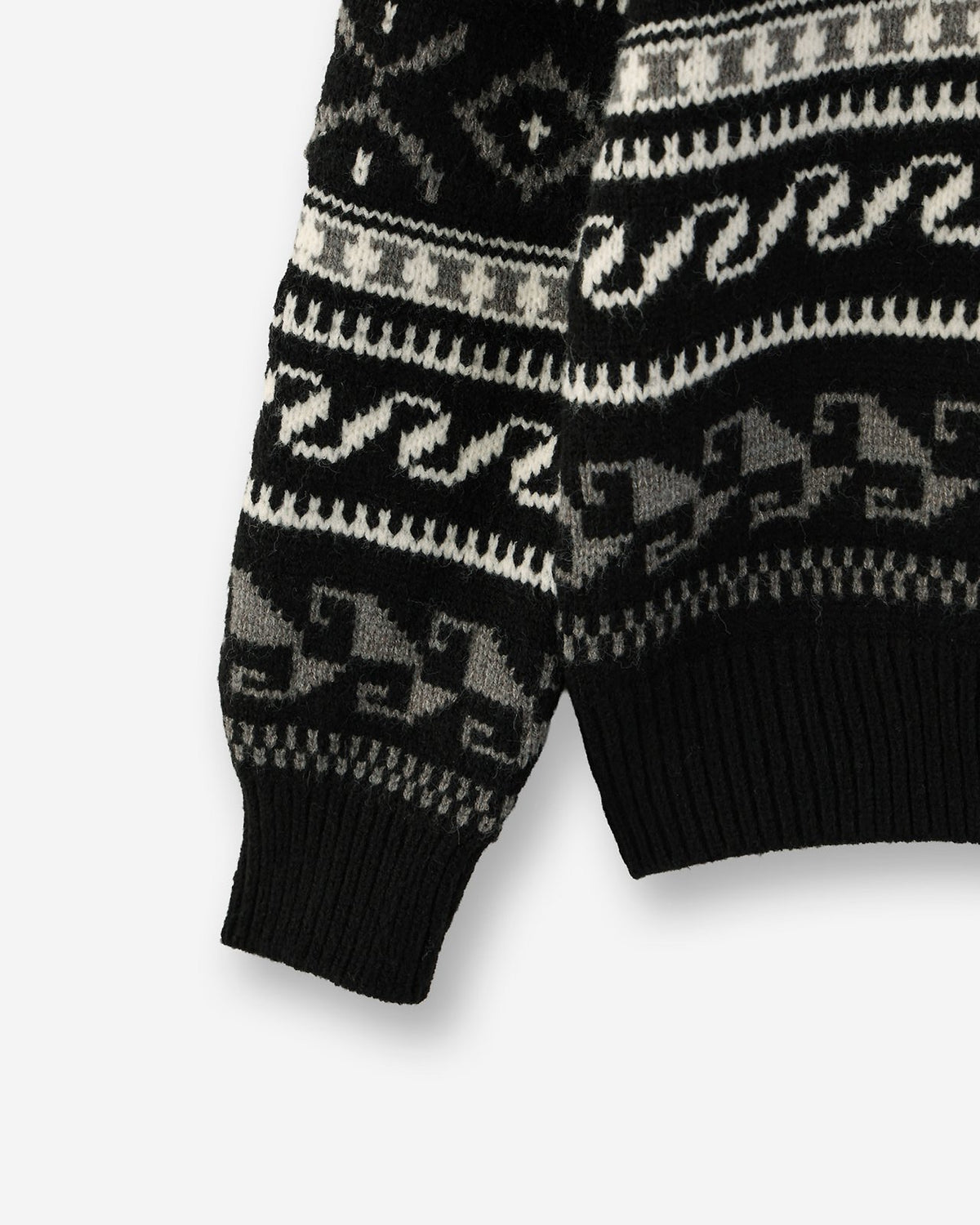 MAGNOLIA Glacier Fur Knit Hood Zip-Up(GRAY,BLACK) 商品画像8/10