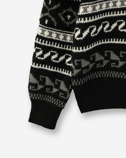 MAGNOLIA Glacier Fur Knit Hood Zip-Up(GRAY,BLACK) 商品画像8/10