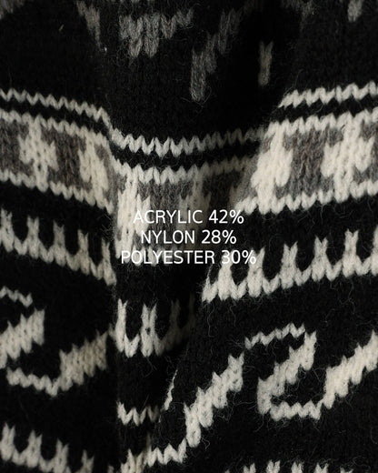 MAGNOLIA Glacier Fur Knit Hood Zip-Up(GRAY,BLACK) 商品画像9/10