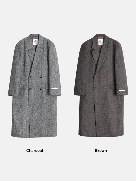 MAGNOLIA Grace Herringbone Coat(CHARCOAL,BROWN) 商品画像2/14