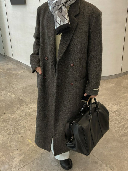 MAGNOLIA Grace Herringbone Coat(CHARCOAL,BROWN) 商品画像3/14
